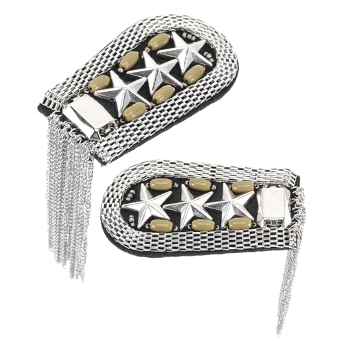 PLAFOPE 2 Stück Vintage Schulterklappen mit Metall Quasten Ketten Broschen Anstecker für Kostüm Uniform Modische Kleidung Accessoires für Damen und Herren PLAFOPE 2 Stück Vintage Schulterklappen mit Metall Quasten Ketten Broschen Anstecker für Kostüm Uniform Modische Kleidung Accessoires für Damen und Herren von PLAFOPE