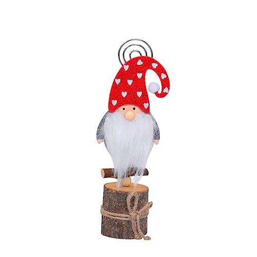 PLAFOPE 2 Stück Weihnachtliche Memohalter mit Cartoon-figur Wiederverwendbare Tischkarten Fotoclips Rutschfeste Basis für Party Geburtstag Hochzeit und Festliche Dekoration von PLAFOPE