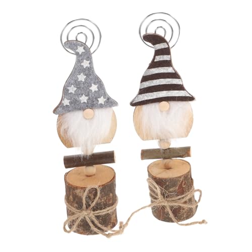 PLAFOPE 2 Stück Weihnachts Memo Halter mit Lustigen Cartoon Figuren Stabile Tischkartenhalter mit Rutschfestem Boden Vielseitig für Memo Tischnummern und Fotos für Hochzeit Party von PLAFOPE