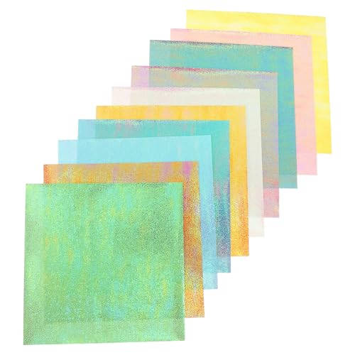 PLAFOPE 20 Blatt Glitzer Origamipapier Quadratisch Schimmerndes Bastelpapier für DIY Handarbeiten Perlmuttfarbenes Faltpapier für Kreative Bastelprojekte Geeignet für Erwachsene von PLAFOPE