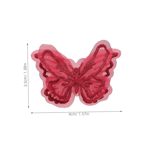 PLAFOPE 20 Stück Bestickte Spitzen Schmetterlingsapplikationen Handgefertigte Stickerei zum Aufnähen Dekorative Patches für Diy Bastelarbeiten Hochzeitskleider Haaraccessoires Vielseitig von PLAFOPE