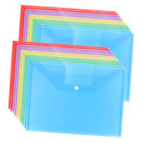 PLAFOPE 20 Stück Dokumententaschen Teilig Farbenfroh Rot Grün Blau Gelb mit Etikettenfächern Wasserfest und Reißfest für Büroorganisation Schule und Reisen PLAFOPE 20 Stück Dokumententaschen Teilig Farbenfroh Rot Grün Blau Gelb mit Etikettenfächern Wasserfest und Reißfest für Büroorganisation Schule und Reisen von PLAFOPE