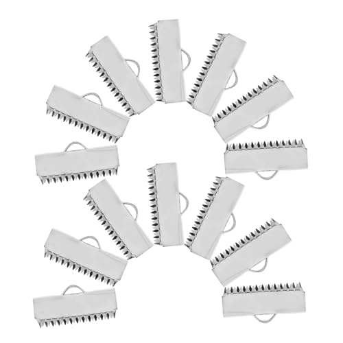 PLAFOPE 20 Stück Edelstahl Crimp Endkappen mit Zähnen für Lederband Schmuck Verschluss Armband Perlen Endkappen DIY Schmuckherstellung Vielseitig Langlebig Sicher für Armbänder und PLAFOPE 20 Stück Edelstahl Crimp Endkappen mit Zähnen für Lederband Schmuck Verschluss Armband Perlen Endkappen DIY Schmuckherstellung Vielseitig Langlebig Sicher für Armbänder und von PLAFOPE