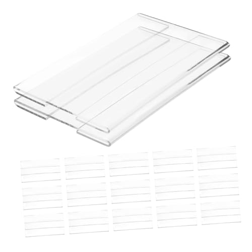 PLAFOPE 20 Stück Flache Acryl-preisschildhalter 9x6cm Transparente Wand-etikettenanzeige Für Supermärkte Einzelhandelsgeschäfte Und Marktstände von PLAFOPE