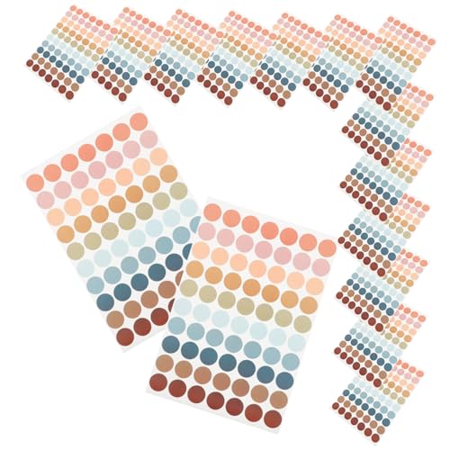 PLAFOPE 20 Stück Runde Farbige Klebeetiketten Kleine Aufkleber für Büro Klassenzimmer Belohnung Boho Farbcodierung Sticker Blanko Einfach Haftend PLAFOPE 20 Stück Runde Farbige Klebeetiketten Kleine Aufkleber für Büro Klassenzimmer Belohnung Boho Farbcodierung Sticker Blanko Einfach Haftend von PLAFOPE