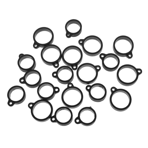 PLAFOPE 20 Stück Schwarze Silikon Lanyard Ringe Anti verlust Anhänger Zubehör für Schlüsselband Gadget Aufhängeringe Verstellbare Fingerlinge für Mobile Gegenstände PLAFOPE 20 Stück Schwarze Silikon Lanyard Ringe Anti verlust Anhänger Zubehör für Schlüsselband Gadget Aufhängeringe Verstellbare Fingerlinge für Mobile Gegenstände von PLAFOPE