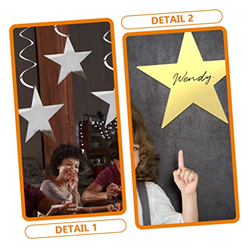 PLAFOPE 20 Stück Teiliges Beidseitig Bedruckte Papier Sternausschnitte Gold und Silber Kreative Wanddeko für Kindergarten Party und Diy Bastelprojekte Papierdekoration für Räume und von PLAFOPE