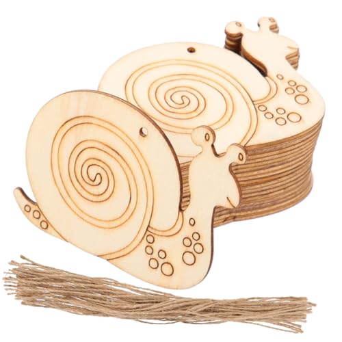 PLAFOPE 20 Stück Teiliges DIY Schneckenform mit Aufhängekordel Unbehandelte Holzstücke zum Bemalen Kreative Holzdekoration für Handbemalte Bastelarbeiten und Wohnaccessoires PLAFOPE 20 Stück Teiliges DIY Schneckenform mit Aufhängekordel Unbehandelte Holzstücke zum Bemalen Kreative Holzdekoration für Handbemalte Bastelarbeiten und Wohnaccessoires von PLAFOPE