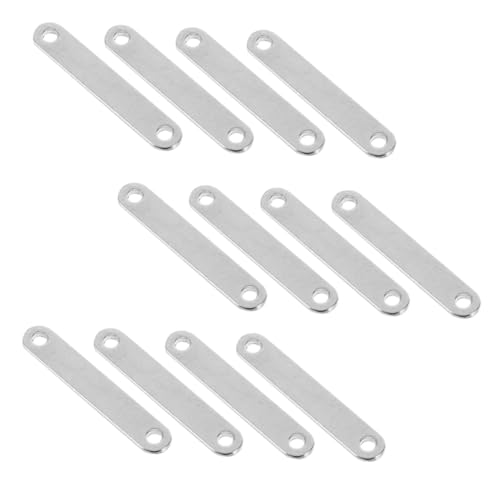 PLAFOPE 20 Stück Teiliges Edelstahl DIY Schmuckverbinder Rechteckige Flachverbinder mit Löchern Langlebige Armband Anhänger-accessoires für Individuelle Charms und Kreative PLAFOPE 20 Stück Teiliges Edelstahl DIY Schmuckverbinder Rechteckige Flachverbinder mit Löchern Langlebige Armband Anhänger-accessoires für Individuelle Charms und Kreative von PLAFOPE