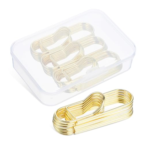 PLAFOPE 20 Stück Teiliges Metall Stiftclips Stifthalter Langlebig Robust für Notizbuch Klemmbrett Büro Schule Pen Buckles Organizer Goldfarben von PLAFOPE