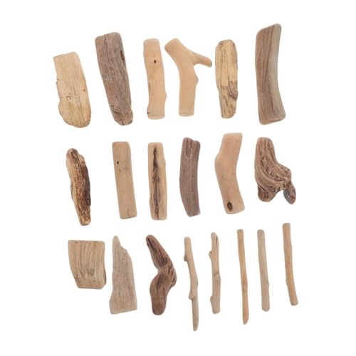 PLAFOPE 20 Stück Teiliges Natürliches Handpoliert Glatt für DIY Bastelprojekte Aquarium Dekoration Vielseitig Verwendbar Rustikale Holzstücke aus Naturbelassenem Holz von PLAFOPE