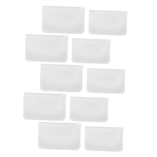 PLAFOPE 20 Stück Teiliges PVC Zipper Aufbewahrungsbeutel Transparent Dokumententaschen Hüllen Büro Organizer für Stifte Kosmetik und Kleine Gegenstände von PLAFOPE