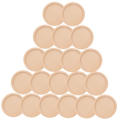 PLAFOPE 20 Stück Teiliges Runde Holz-basen Außendurchmesser Innendurchmesser Naturfarbene Schmucktabletts für Anhänger DIY Basteln Schmuckzubehör Holzrohlinge PLAFOPE 20 Stück Teiliges Runde Holz-basen Außendurchmesser Innendurchmesser Naturfarbene Schmucktabletts für Anhänger DIY Basteln Schmuckzubehör Holzrohlinge von PLAFOPE