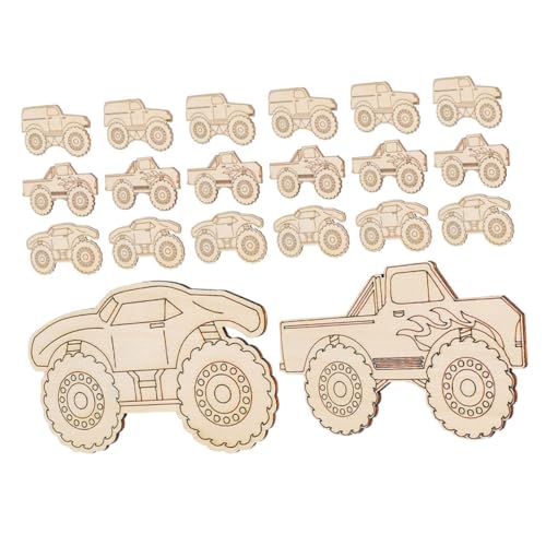 PLAFOPE 20 Stück Teiliges Unbemalter Holzautos mit Niedlichem Lkw design Kindgerechte Bastelrohlinge aus Sicherem Holz für Kreative DIY handwerksprojekte Fantasie von Jungen und Mädchen PLAFOPE 20 Stück Teiliges Unbemalter Holzautos mit Niedlichem Lkw design Kindgerechte Bastelrohlinge aus Sicherem Holz für Kreative DIY handwerksprojekte Fantasie von Jungen und Mädchen von PLAFOPE