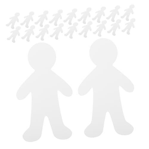 PLAFOPE 20 Stück Teiliges Weiße Papier Puppenfiguren aus Robustem Karton Blanko Menschensilhouetten für DIY Bastelprojekte Malvorlagen und Kreative Kunstaktivitäten im Kindergarten und PLAFOPE 20 Stück Teiliges Weiße Papier Puppenfiguren aus Robustem Karton Blanko Menschensilhouetten für DIY Bastelprojekte Malvorlagen und Kreative Kunstaktivitäten im Kindergarten und von PLAFOPE