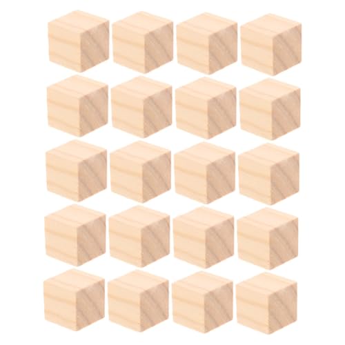 PLAFOPE 20 Stück Unbehandelte Holz Würfel Quadratische Holzklötze zum Basteln Stapelspielzeug für DIY Holzbausteine Montessori Lernspielzeug Holzbausteine für Kreative Bauprojekte PLAFOPE 20 Stück Unbehandelte Holz Würfel Quadratische Holzklötze zum Basteln Stapelspielzeug für DIY Holzbausteine Montessori Lernspielzeug Holzbausteine für Kreative Bauprojekte von PLAFOPE