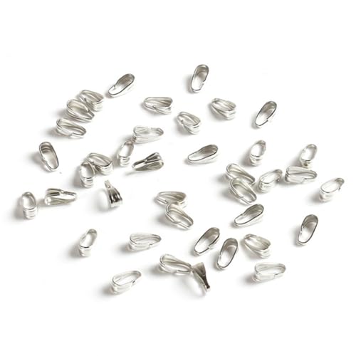 PLAFOPE 200 Stück DIY Schmuckverschlüsse Metall Silber Kettenverbinder Anhänger Karabiner für Halsketten Armbänder Schmuckherstellung Zubehör von PLAFOPE