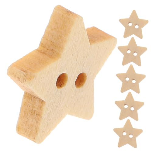 PLAFOPE 200 Stück Holzknöpfe Sternförmig Natürliches Holz Zwei Löcher Für Nähen Basteln Scrapbooking PLAFOPE 200 Stück Holzknöpfe Sternförmig Natürliches Holz Zwei Löcher Für Nähen Basteln Scrapbooking von PLAFOPE