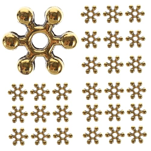 PLAFOPE 200 Stück Schneeflocken Spacer Beads aus Langlebiger Legierung Dekorative Perlen für DIY Schmuckherstellung Geeignet für Halsketten und Armbänder Einzigartiges Vintage Design in PLAFOPE 200 Stück Schneeflocken Spacer Beads aus Langlebiger Legierung Dekorative Perlen für DIY Schmuckherstellung Geeignet für Halsketten und Armbänder Einzigartiges Vintage Design in von PLAFOPE