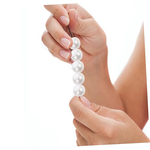 PLAFOPE 200 Stück Weiße Perlen mit Loch Perlglänzende Schmuckperlen in Langlebige DIY Bastelperlen für Armbänder Halsketten Stilvolle Dekoperlen für Vielseitige Schmuckgestaltung PLAFOPE 200 Stück Weiße Perlen mit Loch Perlglänzende Schmuckperlen in Langlebige DIY Bastelperlen für Armbänder Halsketten Stilvolle Dekoperlen für Vielseitige Schmuckgestaltung von PLAFOPE