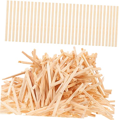 PLAFOPE 2000Stücke Handgefertigte Holzstäbe für DIY Duftkerzen Unvollendete Streichhölzer Natürlicher Holzfarbe für Bastelprojekte und Anwendungen Boxen À von PLAFOPE