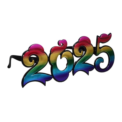 PLAFOPE 2025 Brille Dekoration geformt Gläser Brillen für das neue Jahr 2025 Junggesellin faschingsbrille festival brille partybrille Neujahrsvorräte Partygeschenke für das neue Jahr Stk von PLAFOPE