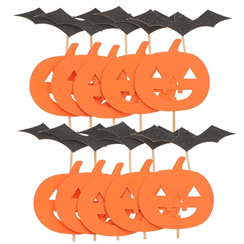 PLAFOPE Halloween-Kuchenaufsatz-Set 10 Stück Spinne Kürbis Fledermaus weiß Exquisite Dekorationen für Kuchen Desserts PLAFOPE Halloween-Kuchenaufsatz-Set 10 Stück Spinne Kürbis Fledermaus weiß Exquisite Dekorationen für Kuchen Desserts von PLAFOPE