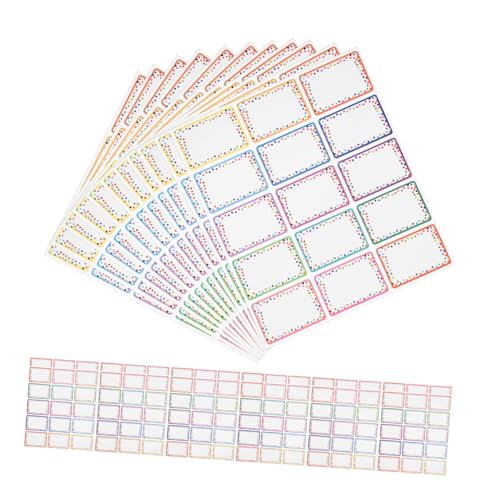 PLAFOPE 23 Blatt Bunte Selbstklebende Namensetiketten Wasserfest Beschreibbar Sortieraufkleber für Schule Büro Haushalt Kleine Namensschilder für Vielseitige Organisation PLAFOPE 23 Blatt Bunte Selbstklebende Namensetiketten Wasserfest Beschreibbar Sortieraufkleber für Schule Büro Haushalt Kleine Namensschilder für Vielseitige Organisation von PLAFOPE