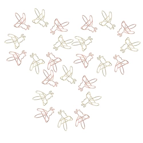 PLAFOPE 24 Stück Kleine Metall Büroklammern Bienenform Goldfarben Vielseitige Dokumentenklammern aus Zinklegierung für Schule Büro Zuhause Dekorative Stabile Paper Clips von PLAFOPE
