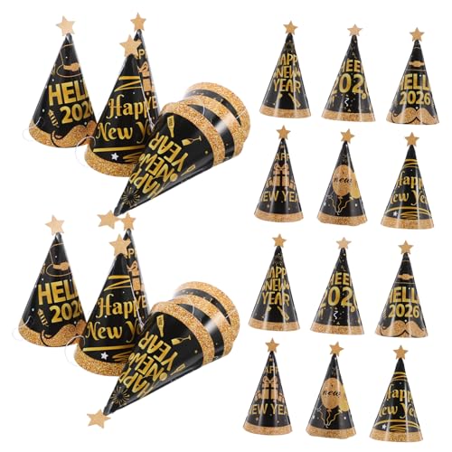 PLAFOPE 24 Stück Teiliges Partyhüte Year S Eve Papierkegel Hüte für Damen und Herren als Foto Requisiten und Partydekorationen für Silvesterfeier und Geburtstagsfest PLAFOPE 24 Stück Teiliges Partyhüte Year S Eve Papierkegel Hüte für Damen und Herren als Foto Requisiten und Partydekorationen für Silvesterfeier und Geburtstagsfest von PLAFOPE