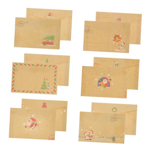 PLAFOPE 24 Stück Teiliges Retro Kraftpapier Umschläge für Einladungen Vielseitig Einsetzbar für Geburtstag Hochzeit Weihnachten und Festlichkeiten Praktische Stilvolle Optik von PLAFOPE