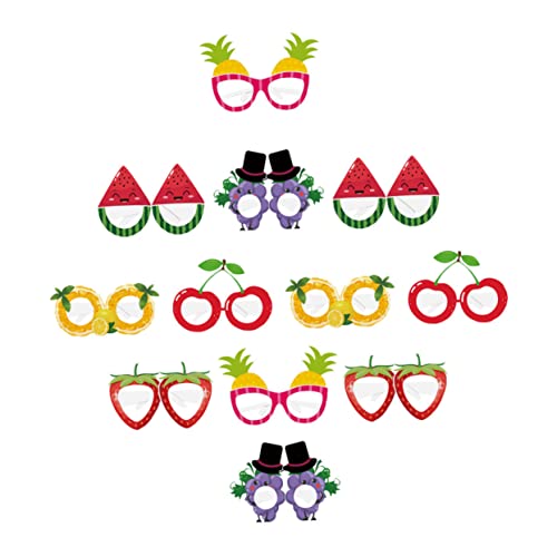 PLAFOPE 24st Fruchtpapiergläser Hawaiianische Sonnenbrille Ozean-dekor Lustige Brille Für Erwachsene Hawaiianer Luau Party Brille Meerjungfrau-geschenk Meeresdekor Kleidung Kind Obst von PLAFOPE