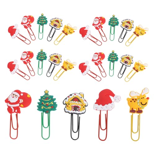 PLAFOPE 25 Stück Pvc-weihnachtslesezeichen: Büroklammer-seitenmarker, Weihnachtsmannhaus, Weihnachtsbaum, Rentierform, Für Kinder Und Erwachsene, Schreibwaren, Weihnachtsfeier, PLAFOPE 25 Stück Pvc-weihnachtslesezeichen: Büroklammer-seitenmarker, Weihnachtsmannhaus, Weihnachtsbaum, Rentierform, Für Kinder Und Erwachsene, Schreibwaren, Weihnachtsfeier, von PLAFOPE