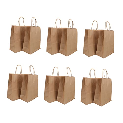 PLAFOPE 25 Stück Teiliges Kraftpapier Tragetaschen mit Henkel Braune Papiertüten für Lebensmittel Einkauf Geschenke und Party Stabile Umweltfreundliche Verpackungstaschen PLAFOPE 25 Stück Teiliges Kraftpapier Tragetaschen mit Henkel Braune Papiertüten für Lebensmittel Einkauf Geschenke und Party Stabile Umweltfreundliche Verpackungstaschen von PLAFOPE