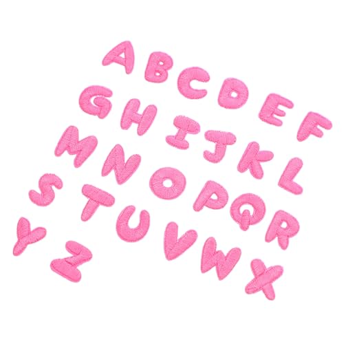 PLAFOPE 26 Stück Teiliges Bestickte Buchstaben Patches für Textilien Einfache Anwendung ohne Nähen Vielseitig für Kleidung Hüte Jeans Socken und Taschen DIY Stickerei Applikationen von PLAFOPE