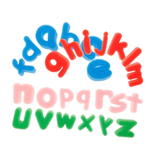PLAFOPE 26 Stück Teiliges Malstempel aus Weichem Schwamm Kleine Kleinbuchstaben Wiederverwendbare Art Stamps für DIY Malspaß Leicht zu Reinigen Ungiftig für Acrylfarben und Bastelprojekte von PLAFOPE