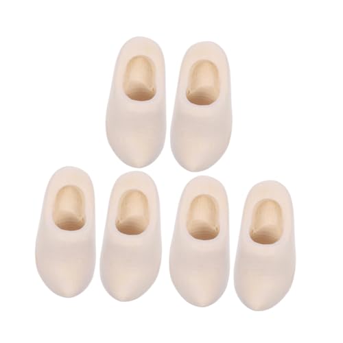 PLAFOPE 3 Paare Mini Holzschuhe Unbehandelt Puppenhaus Deko Handgefertigte Miniatur Holzschuhe DIY Zubehör für Kreative Puppenhausgestaltung PLAFOPE 3 Paare Mini Holzschuhe Unbehandelt Puppenhaus Deko Handgefertigte Miniatur Holzschuhe DIY Zubehör für Kreative Puppenhausgestaltung von PLAFOPE