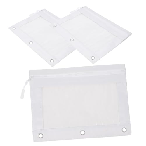 PLAFOPE 3 Stück Binder Pencil Pouch Polyester Transparent mit Glattem Reißverschluss Große Kapazität für Ring Ordner für Stifte Dokumente und Bürobedarf Zuhause Schule Reise PLAFOPE 3 Stück Binder Pencil Pouch Polyester Transparent mit Glattem Reißverschluss Große Kapazität für Ring Ordner für Stifte Dokumente und Bürobedarf Zuhause Schule Reise von PLAFOPE