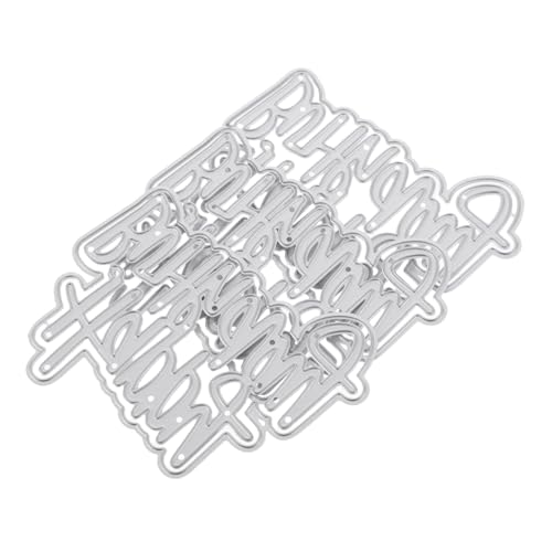 PLAFOPE 3 Stück Happy Birthday Stanzschablonen Carbonstahl Metall Stanzformen für Scrapbooking Kartengestaltung Wortprägung DIY Fotoalbum Papier Basteln PLAFOPE 3 Stück Happy Birthday Stanzschablonen Carbonstahl Metall Stanzformen für Scrapbooking Kartengestaltung Wortprägung DIY Fotoalbum Papier Basteln von PLAFOPE