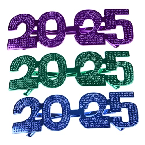 PLAFOPE 3 Stück Neujahrs-partybrille Leuchtende Farbige Fotorequisiten mit Zahlenmotiv Leichte Lustige Brillen für Festival Bühne Fotoshooting und Partydekoration PLAFOPE 3 Stück Neujahrs-partybrille Leuchtende Farbige Fotorequisiten mit Zahlenmotiv Leichte Lustige Brillen für Festival Bühne Fotoshooting und Partydekoration von PLAFOPE