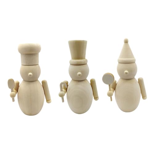 PLAFOPE 3 Stück Teiliges DIY Holz-Figuren aus Langlebigem Holz Unbemalt und Glatt Poliert zum Bemalen für Kreative Weihnachtsdekoration und Familienfreundliche Bastelaktivitäten PLAFOPE 3 Stück Teiliges DIY Holz-Figuren aus Langlebigem Holz Unbemalt und Glatt Poliert zum Bemalen für Kreative Weihnachtsdekoration und Familienfreundliche Bastelaktivitäten von PLAFOPE