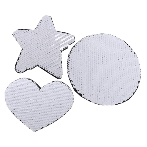 PLAFOPE 3 Stück Teiliges Pailletten Aufbügler Kreative Sequin Patches in Herz Stern Kreis Leichte Kleidung Reparatur Sticker DIY Bügelmotive für Jacken Rucksäcke und Accessoires PLAFOPE 3 Stück Teiliges Pailletten Aufbügler Kreative Sequin Patches in Herz Stern Kreis Leichte Kleidung Reparatur Sticker DIY Bügelmotive für Jacken Rucksäcke und Accessoires von PLAFOPE