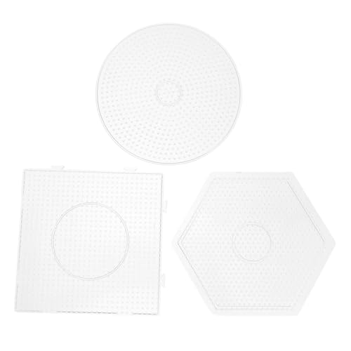 PLAFOPE 3 Stück Teiliges Set Bügelperlen Steckplatten Klare Kunststoffformen für Bastelwerkzeug mit Verschiedenen Formen Kreis Sechseck Fantasie und Kreativität PLAFOPE 3 Stück Teiliges Set Bügelperlen Steckplatten Klare Kunststoffformen für Bastelwerkzeug mit Verschiedenen Formen Kreis Sechseck Fantasie und Kreativität von PLAFOPE
