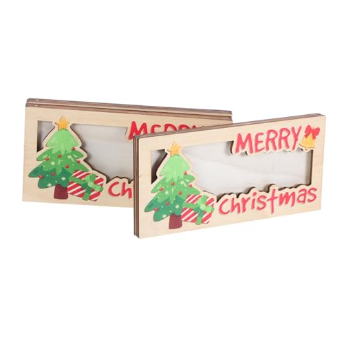 PLAFOPE 3 Stück Teiliges Weihnachtsgeldhalter aus Holz Kompakter und Vielseitiger Geld und Kartenhalter für Bargeld Visitenkarten und Fotos Eleganter Holzdesign Geldumschlag Partygeschenk von PLAFOPE