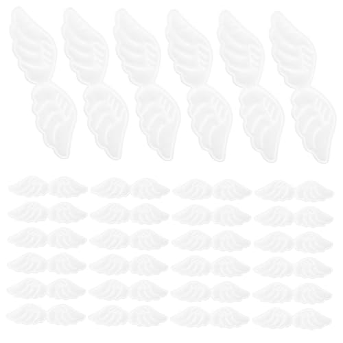 PLAFOPE 30 Stück Angel Flügel Aufnäher Weiß DIY Nähapplikation für Kleidung Taschen Hüte und Socken Leichte Stoffflicken zum Aufnähen und Reparieren Vielseitige Textil dekoration für von PLAFOPE