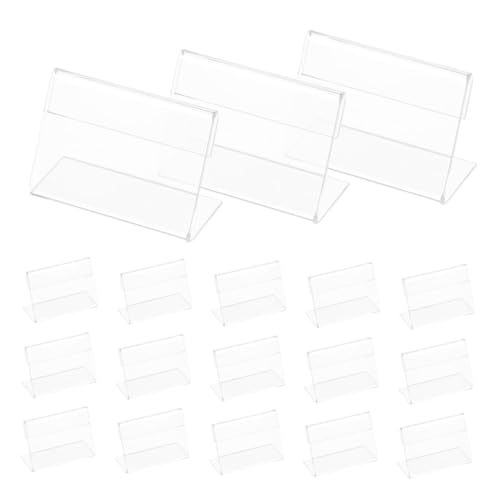 PLAFOPE 30 Stück Teiliges Acryl Schildhalter Förmiger Transparenter Kartenhalter für Preisschilder Etiketten Tischkarten Geeignet für Büro Laden Restaurant Ausstellungsstände PLAFOPE 30 Stück Teiliges Acryl Schildhalter Förmiger Transparenter Kartenhalter für Preisschilder Etiketten Tischkarten Geeignet für Büro Laden Restaurant Ausstellungsstände von PLAFOPE