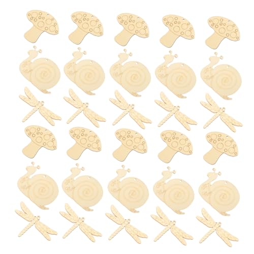 PLAFOPE 30 Stück Teiliges DIY Holzscheiben mit Sonnenblumen Schnecken Pilz und Libellenformen Naturbelassene Unbehandelte Holzchips für Basteln Malen und Kreative Dekoration Glatte PLAFOPE 30 Stück Teiliges DIY Holzscheiben mit Sonnenblumen Schnecken Pilz und Libellenformen Naturbelassene Unbehandelte Holzchips für Basteln Malen und Kreative Dekoration Glatte von PLAFOPE