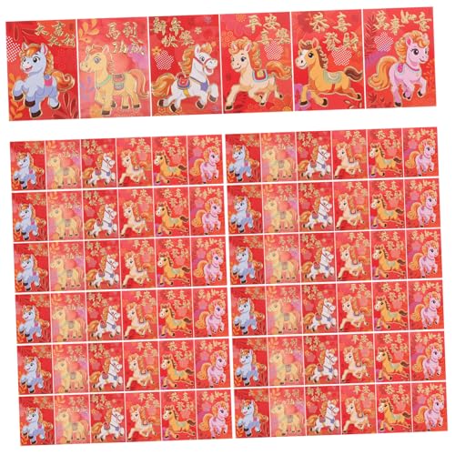 PLAFOPE 300 Stk. Kreative Rote Umschläge Für Das Jahr Des Pferdes Geldtasche Zum Chinesischen Neujahr Mond Neujahrsgeldumschläge Luxuriöse Chinesische Rote Umschläge Neujahr Hongbao Papier PLAFOPE 300 Stk. Kreative Rote Umschläge Für Das Jahr Des Pferdes Geldtasche Zum Chinesischen Neujahr Mond Neujahrsgeldumschläge Luxuriöse Chinesische Rote Umschläge Neujahr Hongbao Papier von PLAFOPE