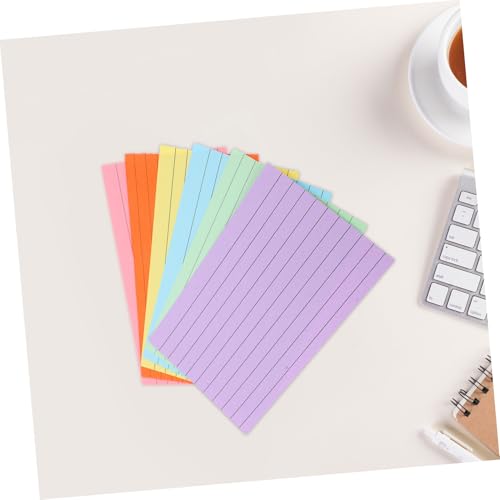 PLAFOPE 300 Stück Farbige Liniert Karteikarten Doppelseitig Beschreibbar Memo Notizkarten Praktisch für Schule Büro Lernen Flashcards von PLAFOPE
