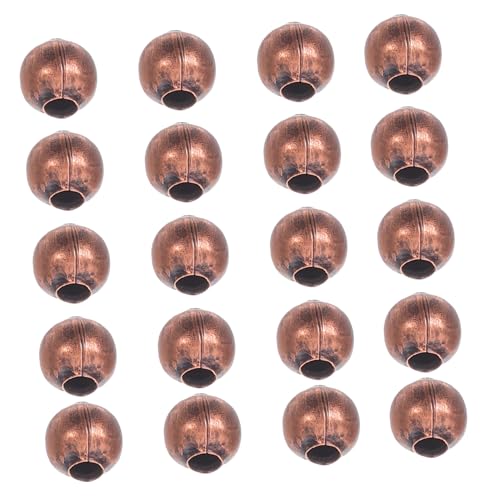 PLAFOPE 300 Stück Metal Spacer Beads mit Großem Loch Glatte Runde Perlen für DIY Armbänder Halsketten und Ohrringe Hautfreundlich Vielseitig für Kreative Schmuckgestaltung Retro und von PLAFOPE
